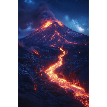 Volcano Erupting Canvas